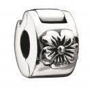Authentic Chamilia Hibiscus Flower Lock Charm Bead MB-28 "Gift Boxed"