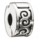 Authentic Chamilia Swirl Lock (Set of 2) Charm Bead MB-23 "Gift Boxed"