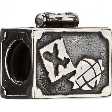 Authentic Chamilia Sterling Silver Vintage Suitcase Charm Bead GA-123 Gift Boxed