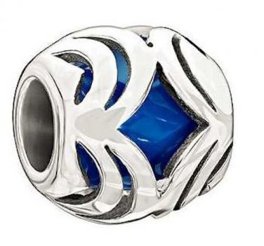 AUTHENTIC CHAMILIA STERLING SILVER OASIS BLUE BEAD CHARM 2020-0689