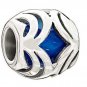 AUTHENTIC CHAMILIA STERLING SILVER OASIS BLUE BEAD CHARM 2020-0689