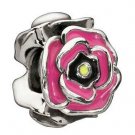 Authentic Chamilia Simply Rosy  Enamel Bead Charm 2020-0648