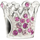 Authentic Chamilia Crystal Crown - Pink Charm Bead 2083-0396