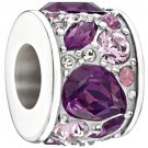 Authentic Chamilia Mosaic - Purple Swarovski Charm Bead 2025-0926 "Gift Boxed"
