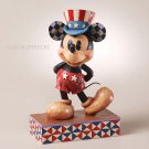 Disney Jim Shore Mickey Mouse American Patriotic Flag America 4027133 Enesco New