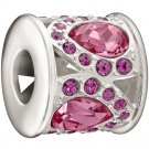 Authentic Chamilia Royal Petals - Pink and Purple Charm Bead 2083-0452