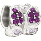 Authentic New Chamilia Flutter - Purple Swarovski Charm Bead 2025-0983