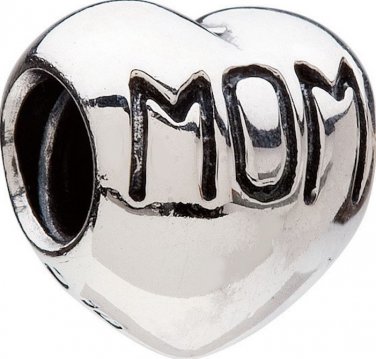 Authentic Chamilia Mom Heart Charm Bead GA-8 "Gift Boxed"