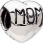 Authentic Chamilia Mom Heart Charm Bead GA-8 "Gift Boxed"