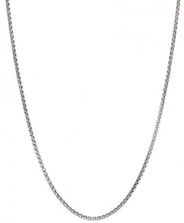 Authentic Chamilia Box Chain Necklace Oxidized Snap Lock 1210-0008 "Gift Boxed"
