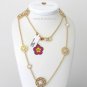 Authentic Lauren G Adams Circle of Love Charms Flower Necklace N-61801G 60192