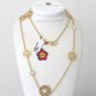 Authentic Lauren G Adams Circle of Love Charms Flower Necklace N-61801G 60192