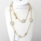 Authentic Lauren G Adams Oval Cz Stations Necklace N-60505G 62226