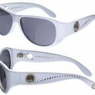 Kameleon KSG001W - White Sunglasses With Swarovski Crystal Line *RETIRED*