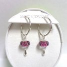 Authentic Chamilia Urban Hoop Earrings Regular With Charm Gift Set #35