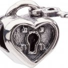Authentic Chamilia Lock Charm Bead GA-1 "Gift Boxed"