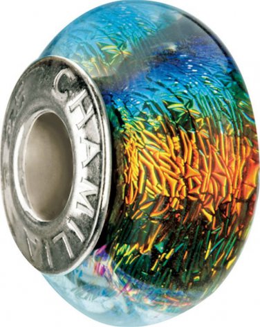 Authentic Chamilia Iridescent Collection - Blue Rainbow Charm Bead OB-172