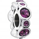 Authentic Chamilia Birthstone Jewels February Charm Bead 2025-1030 "Gift Boxed"