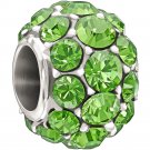 Authentic Chamilia Splendor - Green Swarovski Charm Bead 2025-0977