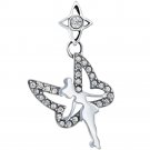 Authentic Chamilia Disney Sparkling Tinker Bell Charm Bead 2025-1043 Gift Boxed"