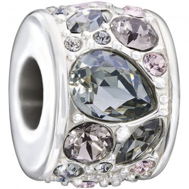 New Authentic Chamilia Mosaic - Smoke Charm Bead 2025-1045 "Gift Boxed"