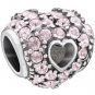New Authentic Chamilia Pave Open Heart Charm Bead 2025-1041 "Gift Boxed"