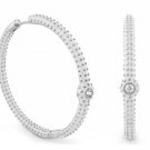 Authentic Lauren G Adams Hoop Rock N' Roll Earrings E-71701 76208