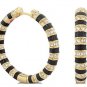 Authentic Lauren G Adams Hoop Stripes Tease Earrings W E-63502G 64248