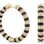 Authentic Lauren G Adams Hoop Stripes Tease Earrings W E-63502G 64248