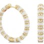 Authentic Lauren G Adams Hoop Stripes Tease Earrings W E-63502G 64249