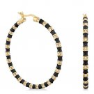Authentic Lauren G Adams Hoop Stripes Tease Earrings E-635021G 70621