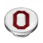 Authentic Kameleon Silver Crystal Ohio State Enamel Jewelpop KJPCOHS2