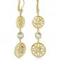 Authentic Lauren G Adams Long Lever Round Cz Earring E-61801G 60188
