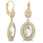 Authentic Lauren G Adams Long Lever Oval Cz Earring E-60505G 78614