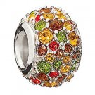 Authentic Chamilia Kaleidoscope Fresco,Umber,Verde & Chianti Swarovski 2025-0785