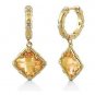 Authentic Lauren G Adams Huggies Rhombus Pineapple Cz Earrings E-51609G 62282