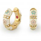 Authentic Lauren G Adams Huggies Flowers With Cz Earrings E-39001G 76735