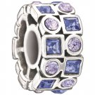 Authentic Chamilia Stepping Stones - Lavender Charm Bead 2025-0842 "Gift Boxed"