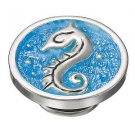 Authentic Kameleon KJP127B - Seahorse With Mediterranean Blue Enamel JewelPop