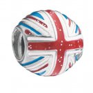 Authentic Chamilia Union Jack Charm Bead NA-49
