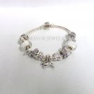 Authentic Chamilia Silver Snap Bracelet with Charm Gift Set #33