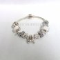 Authentic Chamilia Silver Snap Bracelet with Charm Gift Set #33