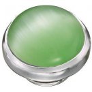 Authentic Kameleon Sterling Silver Green Cat's Eye Jewelpop KJP562