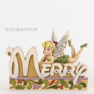 Disney Jim Shore Tinker Bell Word Plaque Merry Figurine 4033262 Enesco New