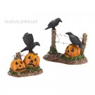Department 56 Halloween Ravens Set of 2 Halloween Village Accessories 4030786