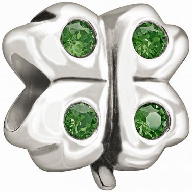 Authentic Chamilia Lucky Clover - Green Swarovski Charm JA-49