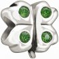 Authentic Chamilia Lucky Clover - Green Swarovski Charm JA-49