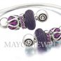 Authentic Chamilia Silver Bangle Bracelet with Charm Gift Set #2