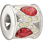 Authentic Chamilia Royal Petals - Red and Yellow Charm Bead 2083-0451 Gift Boxed