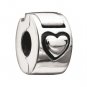 Authentic Chamilia Heart Lock Charm Bead (Set of 2) MB-2 "Gift Boxed"
